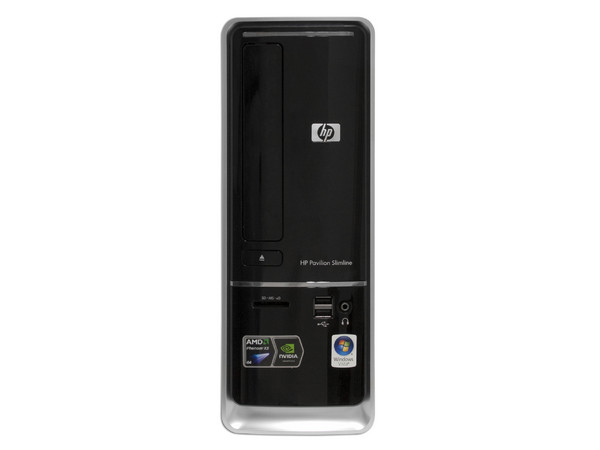 Computadora HP Pavilion Slimline s5150la,
Procesador AMD Phenom X3 8400 (2.1Ghz),
Memoria 4GB PC2-6400 DDR2, D.D. de 500GB SATAII,
SuperMulti DVD±R/RW, Red, 802.11 b/g/n,
Windows Vista Home Premium (64 Bits),
No incluye Monitor