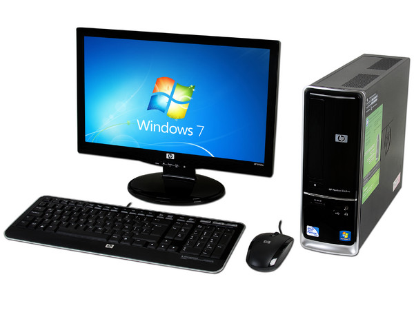 Mini Computadora HP Pavilion Slimline s5605la,
Procesador Intel Pentium Dual-Core E5500 (2.8GHz),
Memoria 3 GB DDR3 ,
D.D. de 640GB SATA, DVD±R/RW,
Red, Windows 7 Home Basic 64Bits