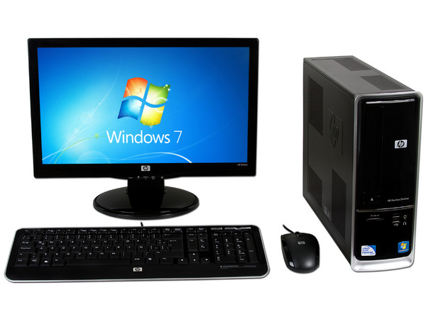 Mini Computadora HP Pavilion Slimline s5605la,
Procesador Intel Pentium Dual-Core E5500 (2.8GHz),
Memoria 3 GB DDR3 ,
D.D. de 640GB SATA, DVD±R/RW,
Red, Windows 7 Home Basic 64Bits