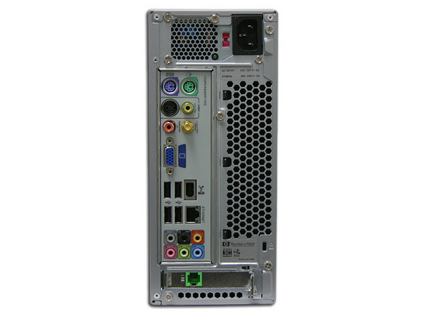 Computadora HP Pavilion Slimline s7640la,
Procesador Intel Core Duo T2050 (1.6Ghz),
Memoria 1GB PC2-4200 DDR2,
D.D. de 250 GB, Super Multi DVD±R/RW/RAM,
Red, Módem, Windows XP Media Center Edition.
No Incluye Monitor
