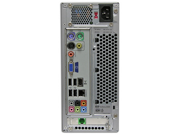 Computadora HP Pavilion Slimline s7720la,
Procesador Intel Pentium Core Duo T2060 (1.6Ghz),
Memoria 1GB PC2-4200 DDR2,
D.D. de 250 GB, Super Multi DVD±R/RW/LightScribe,
Red, Módem, Windows Vista Home Basic.
No Incluye Monitor
