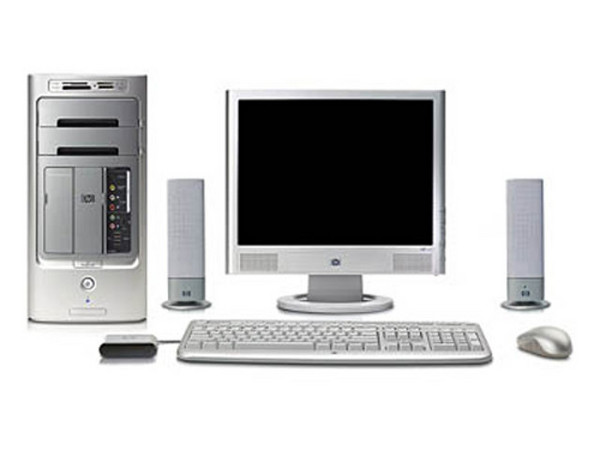 Computadora HP Pavilion w5020LA,
Procesador Intel Pentium 4 515J de 2,93 GHz,
Memoria de 256MB PC2700/333Mhz DDR,
D.D. de 120 GB, Unidad CD-RW / DVD-ROM,
Monitor de 15