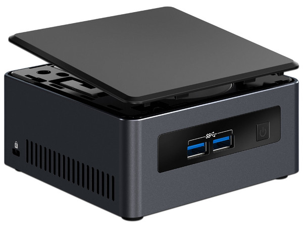 Mini Computadora Intel NUC BOXNUC7I3BNH,
Procesador Intel Core i5-7100U (hasta 3.5 GHz),
Soporta hasta 32 GB SODIMM DDR4, Soporta D.D. de 2.5
