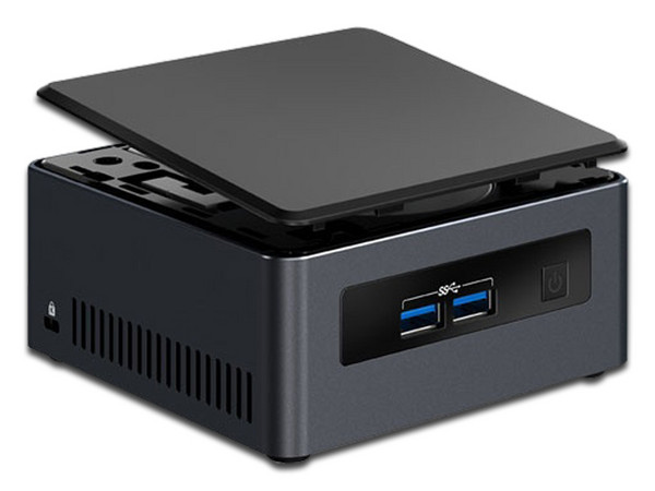 Mini Computadora Intel NUC BLKNUC7I7DNH1E,
Procesador Intel Core i7-8650U (hasta 4.2 GHz),
Soporta hasta 32 GB SODIMM DDR4, Soporta D.D. de 2.5
