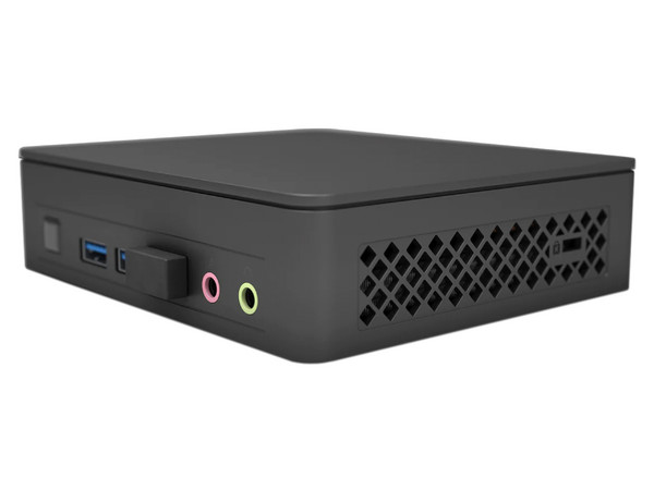 Mini PC de Escritorio Intel Nuc 11 Essential,
Procesador Intel Celeron N5105 (hasta 2.9GHz),
Soporta Memorias DDR4 (No incluido),
Soporta SSD M.2 (No incluido),
Video UHD Graphics,
Soporta Windows 11 (No incluido).