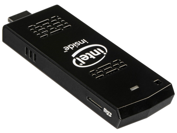 Mini PC Intel Compute Stick,
Procesador Intel Atom Z3735F (hasta 1.83 GHz),
Memoria RAM de 2GB DDR3L,
Almacenamiento de 32GB eMMC,
Video Intel HD Graphics,
S.O. Windows 10 Home (32 Bits)