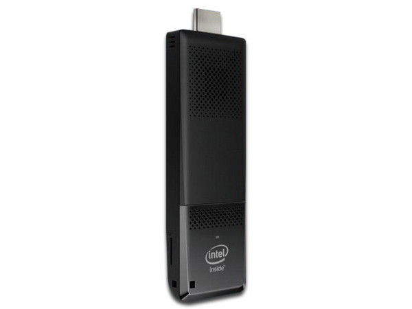 Mini PC Intel Compute Stick, 
Procesador Intel Atom X5 8300 (hasta 1.84 GHz),
Memoria 2 GB DDR3L, Almacenamiento 32 GB,
Video Intel HD Graphics, 
Red 802.11b/g/n, Bluetooth,
Sistema Operativo Windows 10 Home (32 Bits).