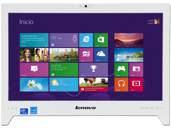 Computadora All in One Lenovo C240:
Procesador Intel Celeron 847 (1.1 GHz),
Memoria 2 GB DDR3, D.D. de 500 GB,
DVD±R/RW DL, Video Intel HD Graphics,
Windows 8 (64 Bits),
Pantalla LED de 18.5