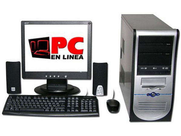 Computadora PC en Línea Pentium IV LCD Color Negra,
Procesador Intel Pentium IV a 3.06Ghz,
256Mb en RAM, D.D. 120GB, Quemador de DVDs,
Monitor LCD 17pds, Modem56k, Red 10/100,
Video 3D, Bocinas, Teclado y Mouse.