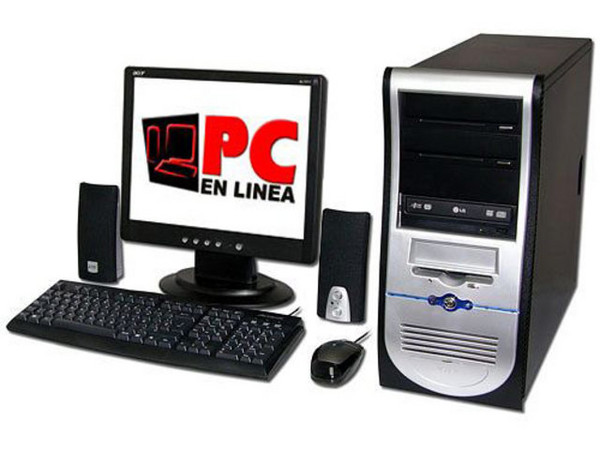 Computadora PC en Línea Pentium IV LCD Color Negra,
Procesador Intel Pentium IV a 3.06Ghz,
256Mb en RAM, D.D. 120GB, Quemador de DVDs,
Monitor LCD 17pds, Modem56k, Red 10/100,
Video 3D, Bocinas, Teclado y Mouse.