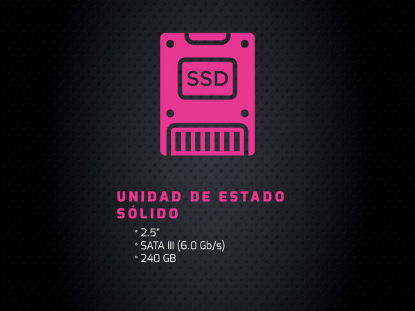 PC Gamer Calipso XI-I,
Video GeForce GT 1030 con 2GB SDDR4,
Procesador Intel Core i3 10105F (hasta 4.40 GHz),
Memoria de 8GB DDR4,
Disco Duro de 1TB,
SSD de 240GB,
S.O. No Incluye