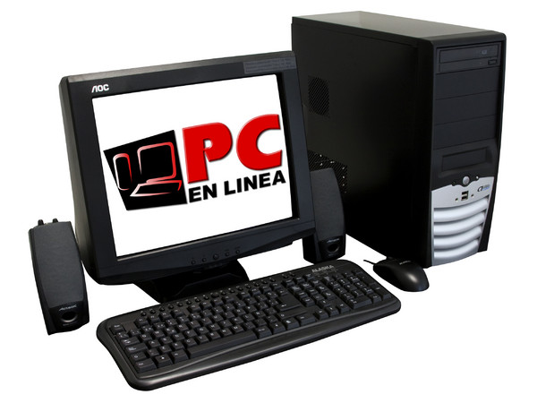 Computadora PC en Línea Celeron 400,
Procesador Intel Celeron 430 a 1.8GHz,
512MB en RAM, D.D. 80GB, DVD±R/RW 18X,
Monitor 17pds SVGA, Red 10/100,
Video 3D, Bocinas, Teclado y Mouse