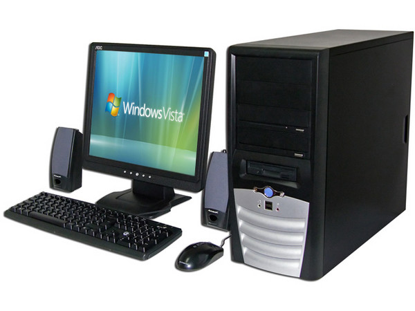 Computadora PC en Línea Core 2 Duo VISTA,
Procesador Intel Core 2 Duo E4400 a 2.0GHz,
Memoria 1GB DDR2, D.D. 160GB, DVD±R/RW 18X,
Monitor LCD 17pds, Red 10/100,
Video 3D, Bocinas, Teclado y Mouse,
Windows Vista Home Basic