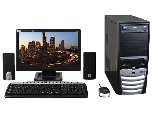 Computadora PCEL h420,
Procesador AMD Sempron LE-1150 a 2.0 Ghz,
Memoria 1GB DDR2, D.D. 160GB, DVD±R/RW 20X,
Monitor LCD 17pds, Red 10/100,
Video, Bocinas, Teclado y Mouse,
No incluye Sistema Operativo