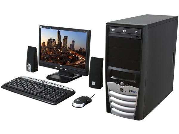 Computadora PCEL h420,
Procesador AMD Sempron LE-1150 a 2.0 Ghz,
Memoria 1GB DDR2, D.D. 160GB, DVD±R/RW 20X,
Monitor LCD 17pds, Red 10/100,
Video, Bocinas, Teclado y Mouse,
No incluye Sistema Operativo