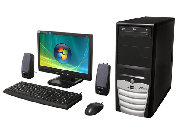 Computadora PCEL n560
Procesador AMD Athlon 64 X2 5200+ a 2.7GHz,
Memoria 1GB DDR2, D.D. 160GB, DVD±R/RW 22X,
Monitor LCD 17pds, Red 10/100,
Video, Bocinas, Teclado y Mouse,
Windows Vista Home Basic SP1