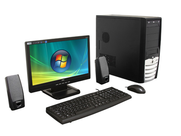 Computadora PCEL n560
Procesador AMD Athlon 64 X2 5200+ a 2.7GHz,
Memoria 1GB DDR2, D.D. 160GB, DVD±R/RW 22X,
Monitor LCD 17pds, Red 10/100,
Video, Bocinas, Teclado y Mouse,
Windows Vista Home Basic SP1