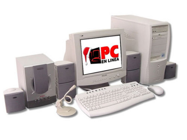 Computadora PC en Linea, Pentium 4 a 2.0Ghz,
Disco Duro de 60GB, 256Mb en Memoria,
Quemador de CDs: 48x/16x/48x y DVD 16X/48X,
Video AGP gForce2 64Mb, Monitor de 15