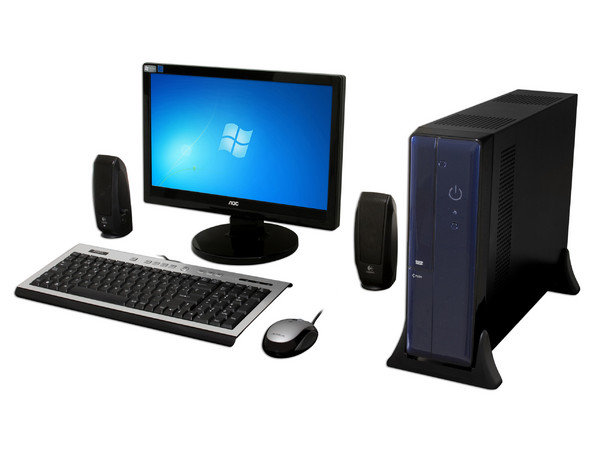 Computadora PC en Línea Slim 7 Azul,
Procesador AMD Sempron 140 a 2.7GHz,
Memoria de 2GB PC2-5300 DDR2,
D.D. de 500GB, Multi DVD±R/RW,
Monitor LCD AOC de 15.6