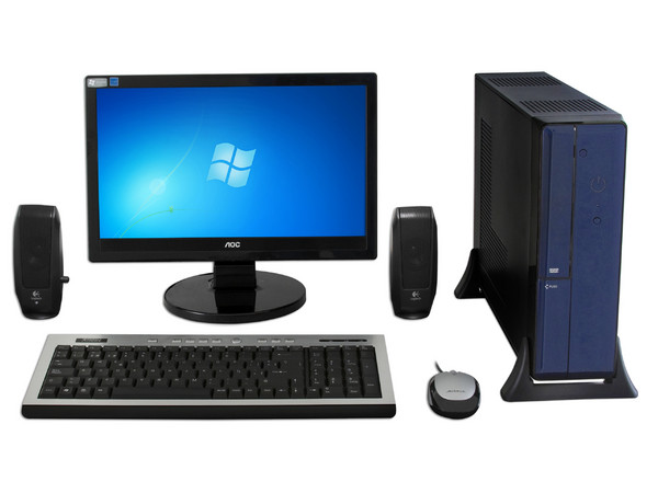 Computadora PC en Línea Slim 7 Azul,
Procesador AMD Sempron 140 a 2.7GHz,
Memoria de 2GB PC2-5300 DDR2,
D.D. de 500GB, Multi DVD±R/RW,
Monitor LCD AOC de 15.6