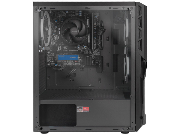 PC Gamer Vorago CSG-530:
Procesador AMD Ryzen 5 5600G (hasta 4.4 GHz),
Memoria de 16GB DDR4,
SSD NVMe M.2 de 512GB,
Video Radeon Graphics,
S.O. Windows 10 Home (Versión de prueba)