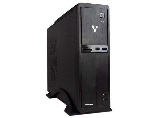 PC de Escritorio VORAGO SlimBay 4,
Procesador Intel Celeron G5905 3.50 GHz,
Memoria de 4GB DDR4,
SSD de 120GB,
Video UHD Graphics 610,
S.O. Endless OS