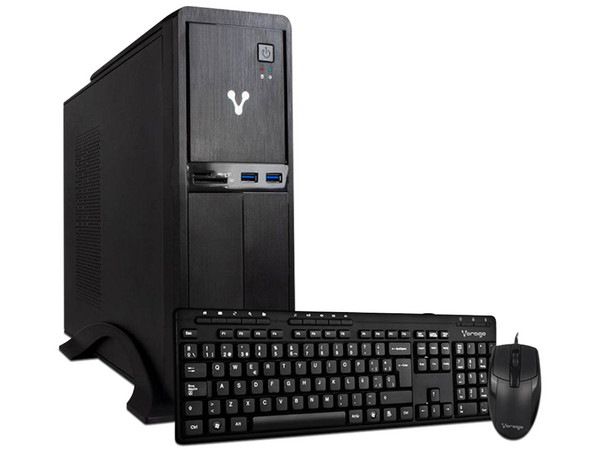 PC de Escritorio VORAGO Slimbay,
Procesador Intel Core i3 9100 (hasta 4.20 GHz),
Memoria de 8GB DDR4,
SSD de 480GB,
Video UHD Graphics 630,
S.O. Windows 10 Home (64 Bits)