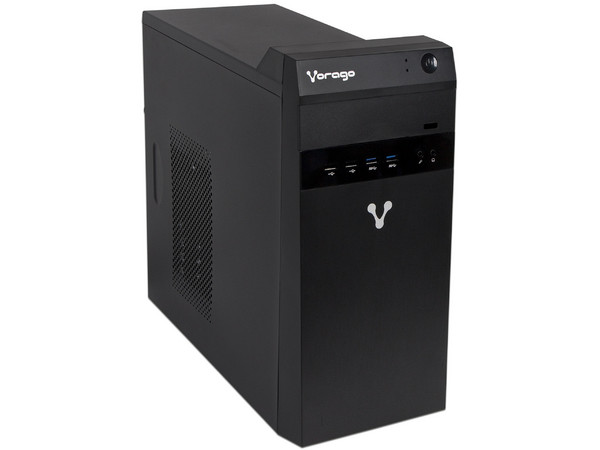 Desktop VORAGO Volt 4,
Procesador Intel Pentium Gold G5420 (hasta 3.8 GHz),
Memoria de 4GB DDR4,
Disco Duro de 120GB,
Video UHD Graphics 610,
S.O. Endless OS.