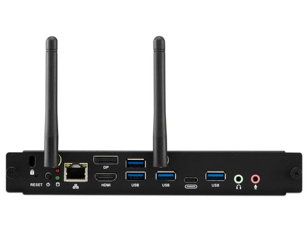 Mini PC ViewSonic VPC35-W55-G1,
Procesador Intel Core i5 1240P (hasta 4.4 Ghz),
Memoria de 16GB SSD de 512GB,
Video Iris Xe Graphics,
S.O. Windows 11 Pro, Color Negra.