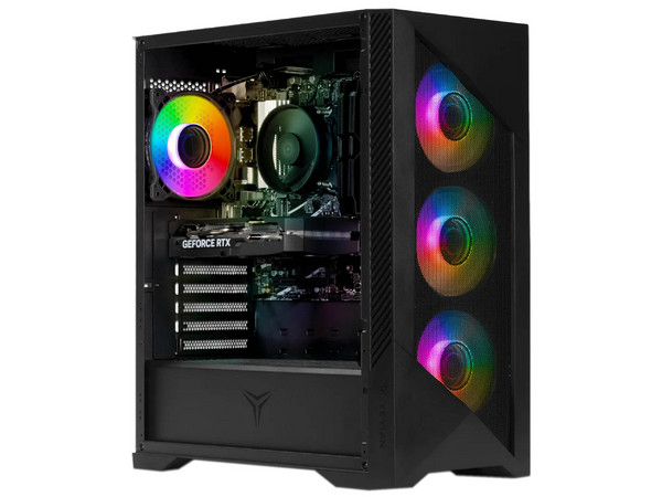 PC Gamer Yeyian 5500C-5601M: 
Procesador AMD Ryzen 5 5500 (hasta 4.2 GHz), 
Memoria de 32GB DDR4, 
SSD de 1TB, 
Video NVIDIA GeForce RTX 5060, 
S.O. No Incluido.