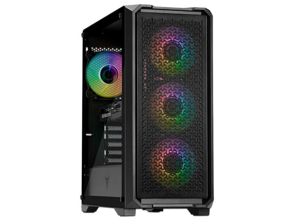PC de Escritorio Yeyian Vault VA560XC,
Procesador AMD Ryzen 5 5600X (hasta 4.6 Ghz),
Memoria de 32GB DDR4,
SSD de 1TB,
Video GeForce RTX 5060,
S.O. Windows 11 (Versión de prueba), Color Negra.
