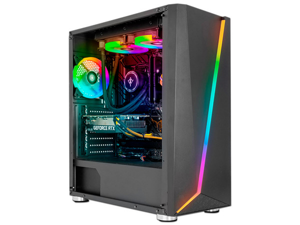 PC Gamer Yeyian Kunai X21:
Video GeForce RTX 3060,
Procesador Intel Core i5 12600K (hasta 4.90 GHz),
Memoria de 16GB DDR4,
SSD de 1TB,
S.O. No Incluye