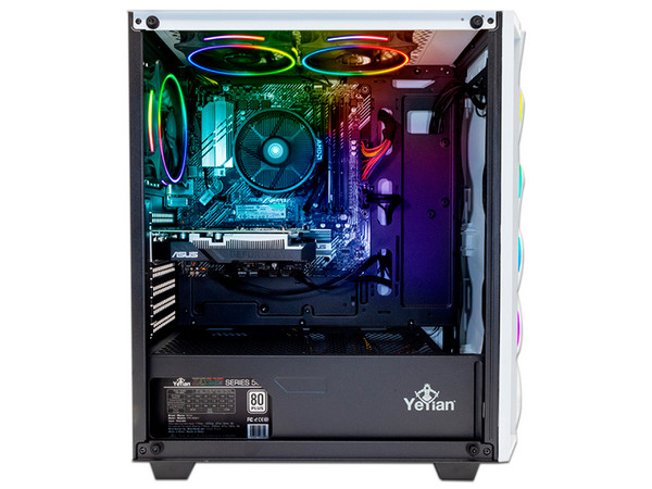 PC Gamer Yeyian Warriors SAI RO1:
Video GeForce GTX 1650,
Procesador AMD Ryzen 5 3600 (hasta 4.20 GHz),
Memoria de 8GB DDR4,
SSD de 500GB,
S.O. Windows 10 Home (64 Bits)