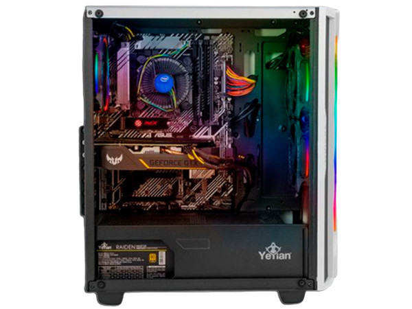 PC Gamer Yeyian SAI X11: 
Procesador Intel Core i5 11400F (hasta 4.4 GHz), 
Memoria de 8GB DDR4, 
SSD de 512GB, 
Video NVIDIA GeForce GTX 1650, 
S.O. Windows 11 Home (64 Bits).