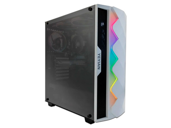 PC Gamer Yeyian SAIX12-01:
Video GeForce RTX 3060,
Procesador Intel Core i5 12400F (hasta 4.40 GHz),
Memoria de 16GB DDR4,
SSD de 1TB,
S.O. No Incluye
