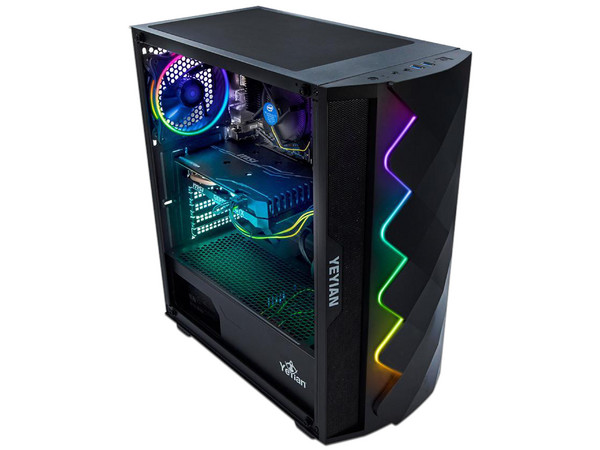 PC de Escritorio Yeyian SHOGE-X01,
Video GeForce GTX 1660 SUPER,
Procesador Intel Core i5 10400F (hasta 4.30 GHz),
Memoria de 8GB DDR4,
SSD de 512GB,
S.O. Windows 10 Home (64 Bits)