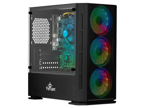 PC de Escritorio Yeyian Ryoma 01B,
Procesador Intel Core i3 10105 (hasta 4.40 GHz),
Memoria de 16GB DDR4,
SSD de 480GB,
Video UHD Graphics 630,
S.O. No Incluye.