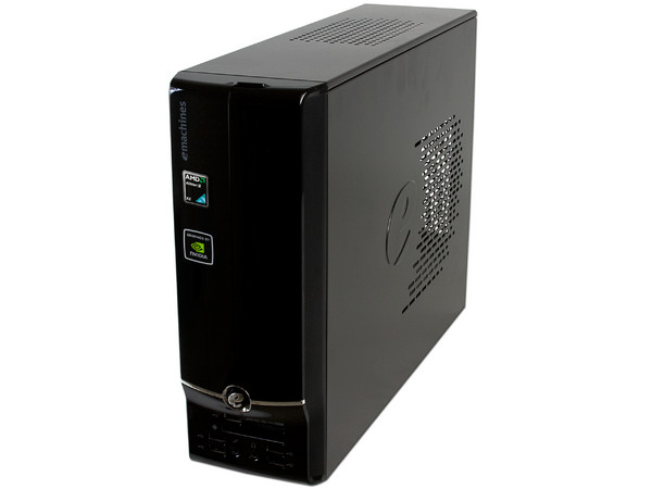 Mini Computadora eMachines EL1352-01u,
Procesador AMD Athlon II X2 215 (2.7GHz),
Memoria 4GB DDR3, Nvidia GF 6150SE,
D.D. de 500GB SATA, DVD±R/RW DL,
Red, No incluye Sistema Operativo,
No Incluye Monitor.