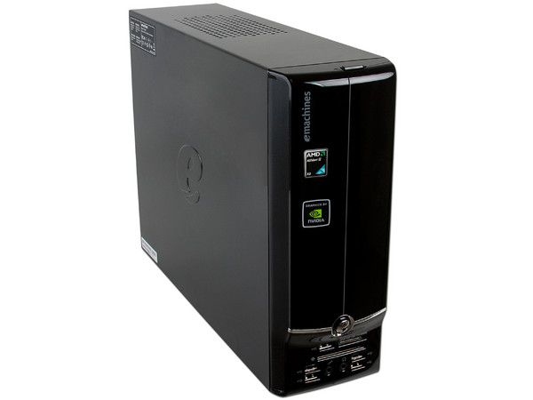 Mini Computadora eMachines EL1352-01u,
Procesador AMD Athlon II X2 215 (2.7GHz),
Memoria 4GB DDR3, Nvidia GF 6150SE,
D.D. de 500GB SATA, DVD±R/RW DL,
Red, No incluye Sistema Operativo,
No Incluye Monitor.