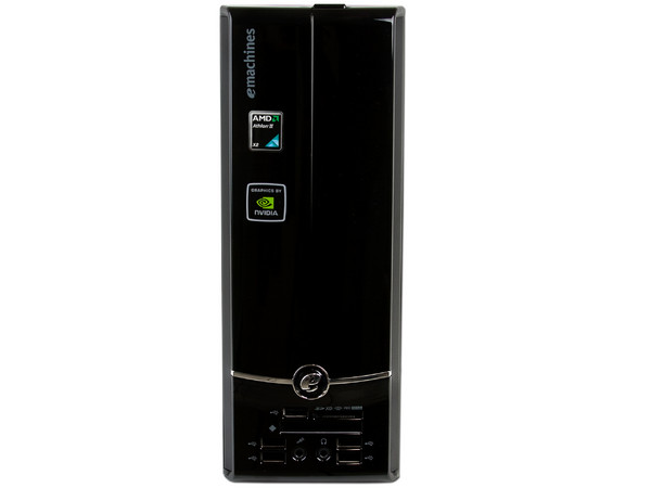 Mini Computadora eMachines EL1352-01u,
Procesador AMD Athlon II X2 215 (2.7GHz),
Memoria 4GB DDR3, Nvidia GF 6150SE,
D.D. de 500GB SATA, DVD±R/RW DL,
Red, No incluye Sistema Operativo,
No Incluye Monitor.