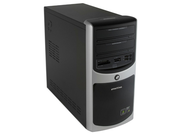 Computadora Emachines ET1160-01m,
Procesador AMD Sempron LE-1150 (2.0GHz),
Memoria 1GB PC2-5300 DDR2,
D.D. de 160GB, DVD±R/RW,
Red, No incluye Sistema Operativo,
No Incluye Monitor.