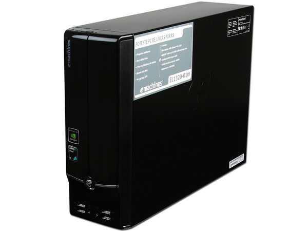 Mini Computadora Emachines EL1320-01M,
Procesador Athlon LE-1660 (2.8GHz),
Memoria 2GB PC2-6400 DDR2,
D.D. de 160GB, DVD±R/RW,
Red, No incluye Sistema Operativo,
No Incluye Monitor.