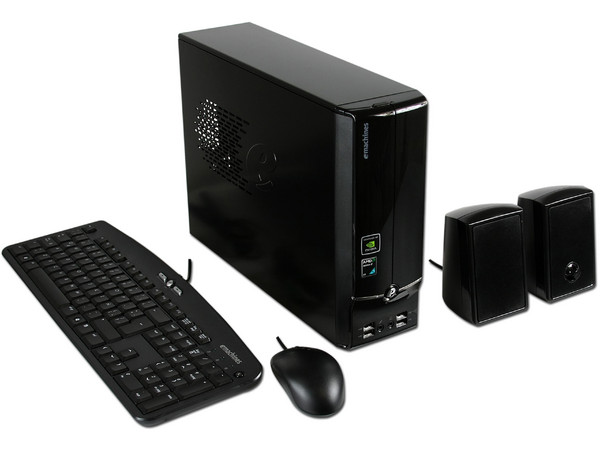 Mini Computadora Emachines EL1320-03M,
Procesador Athlon II X2 215 (2.7GHz),
Memoria 2GB PC2-6400 DDR2,
D.D. de 320GB, DVD±R/RW,
Red, No incluye Sistema Operativo,
No Incluye Monitor.