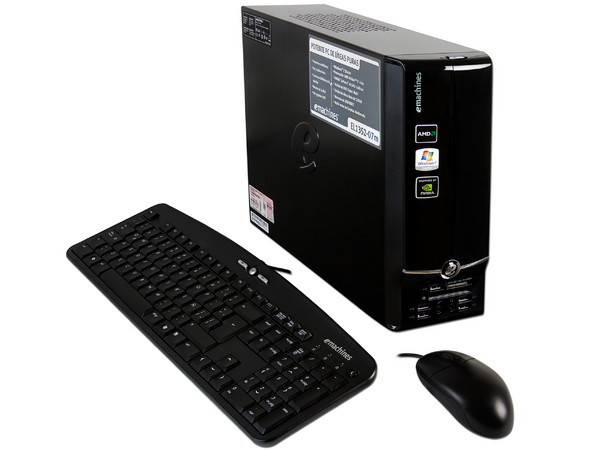 Mini Computadora eMachines EL1352-07m,
Procesador AMD Athlon II 160u (1.8 GHz),
Memoria 2GB DDR3, Nvidia GF 6150SE,
D.D. de 320GB SATA, DVD±R/RW,
Red, Windows 7 Starter (32 Bits),
No Incluye Monitor