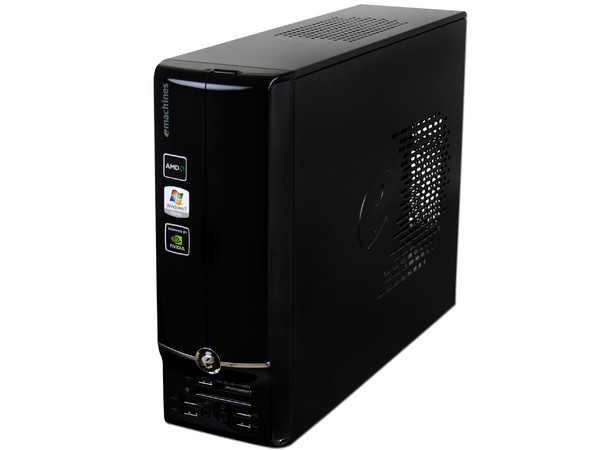 Mini Computadora eMachines EL1352-07m,
Procesador AMD Athlon II 160u (1.8 GHz),
Memoria 2GB DDR3, Nvidia GF 6150SE,
D.D. de 320GB SATA, DVD±R/RW,
Red, Windows 7 Starter (32 Bits),
No Incluye Monitor