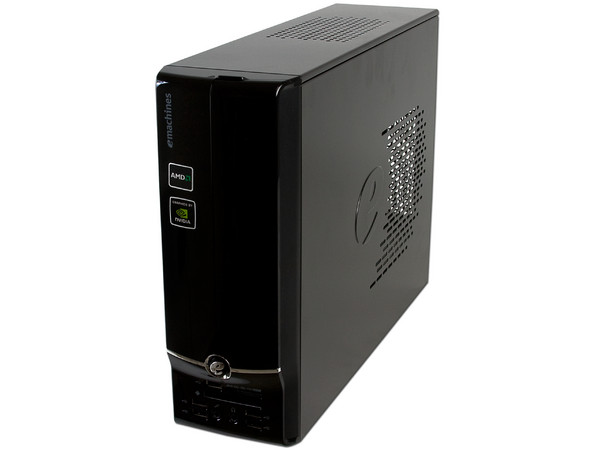 Mini Computadora eMachines EL1352-01m,
Procesador AMD Athlon II 160u (1.8 GHz),
Memoria 1GB DDR3, Nvidia GF 6150SE,
D.D. de 160GB SATA, DVD±R/RW,
Red, No incluye Sistema Operativo,
No Incluye Monitor.