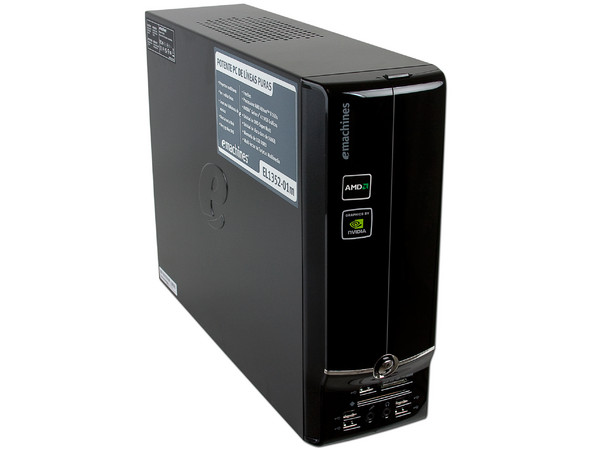 Mini Computadora eMachines EL1352-01m,
Procesador AMD Athlon II 160u (1.8 GHz),
Memoria 1GB DDR3, Nvidia GF 6150SE,
D.D. de 160GB SATA, DVD±R/RW,
Red, No incluye Sistema Operativo,
No Incluye Monitor.
