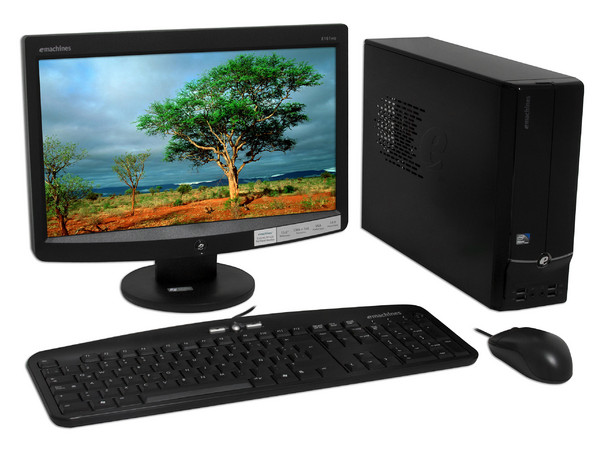 Computadora Emachines EL1600-04m,
Procesador Intel Atom 230 (1.6GHz),
Memoria 1GB DDR2,
D.D. 160GB SATA, DVD±R/RW,
Red, Módem, Windows Vista Starter,
Monitor LCD Widescreen 15.6