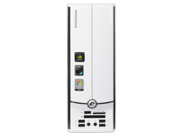 Mini Computadora eMachines EL1300-02m,
Procesador AMD Athlon LE-1640 (2.6 GHz),
Memoria de 2GB DDR2,
D.D. de 320GB, SuperMulti DVD±R/RW,
Red, Lector de Memorias, Windows Vista Home Basic,
Monitor LCD Wide 18.5