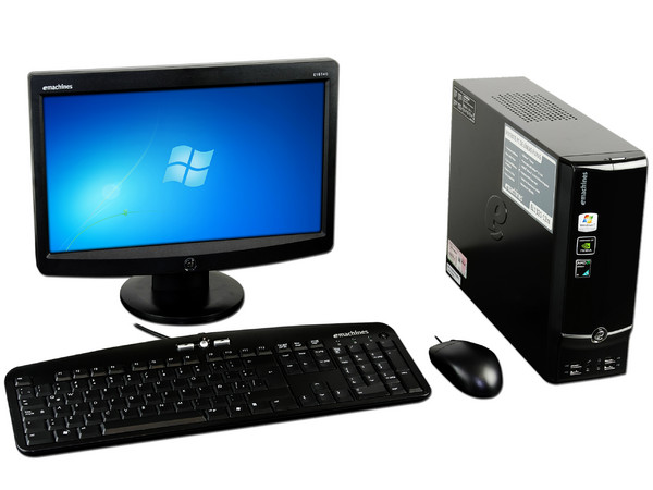Mini Computadora Emachines EL1321-12M,
Procesador AMD Athlon LE1660 (2.8 GHz),
Memoria 1GB DDR2 (800 MHz),
D.D. de 160GB SATA, DVD±R/RW,
Red, Windows 7 Starter (32 Bits),
Monitor LCD Wide de 15.6